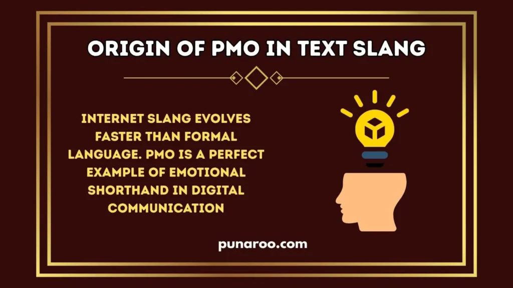 Origin of PMO in Text Slang