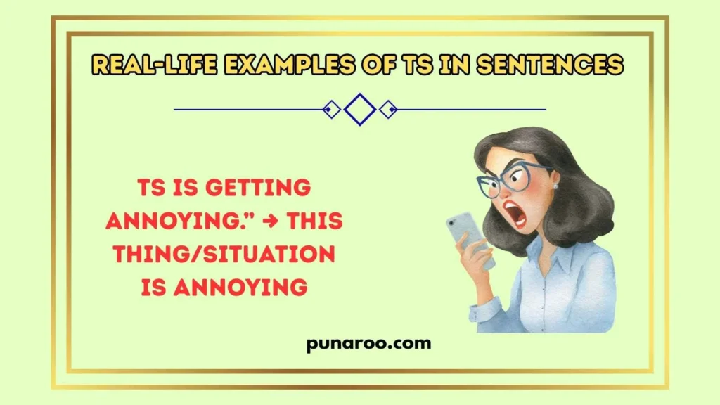 Real-Life Examples of TS in Sentences 