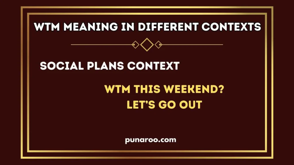 WTM Meaning in Different Contexts