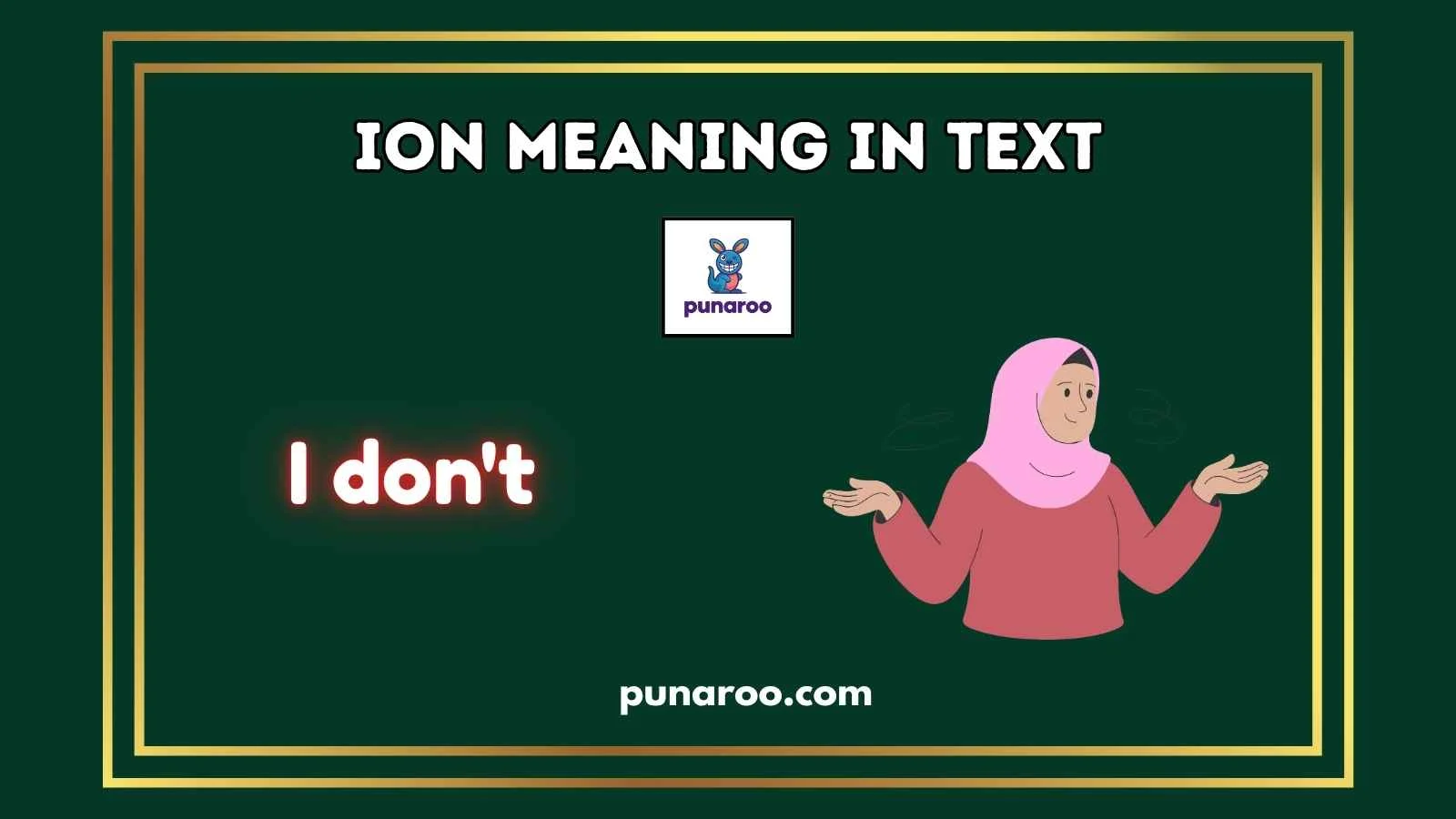 ION Meaning in Text